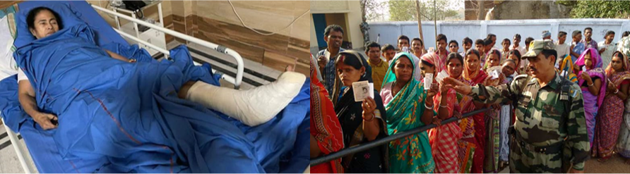mamta injured before bengal election