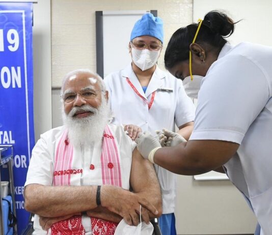 PM takes Covid vaccine shot to allay apprehensions of the common man PM Modi taking Covid vaccine shot